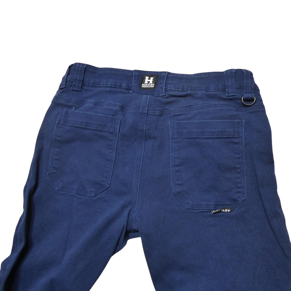 Huxtley Pants Mens 34x31 Blue Canvas Chino Stretch Workwear Pockets Casual